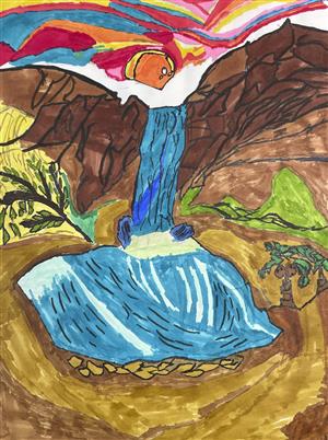 This was made by me zyon funderburk This art was made by me to symbolize the lifestyle of Native American culture and how to 